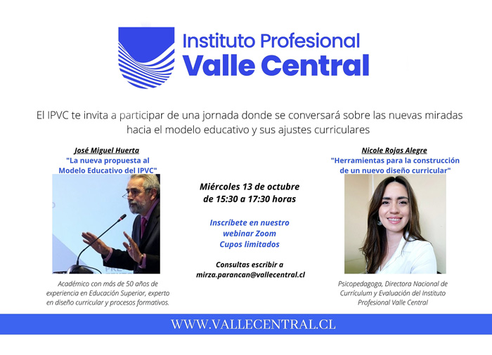 IPVC dará charla sobre el nuevo modelo educativo - Valle Central