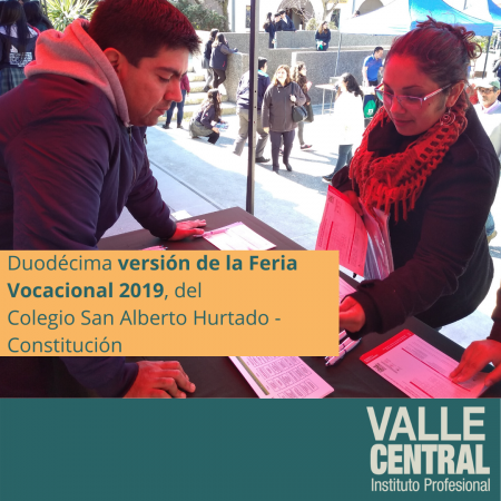 duodécima versión de la Feria Vocacional 2019, del Colegio San Alberto Hurtado - Constitución